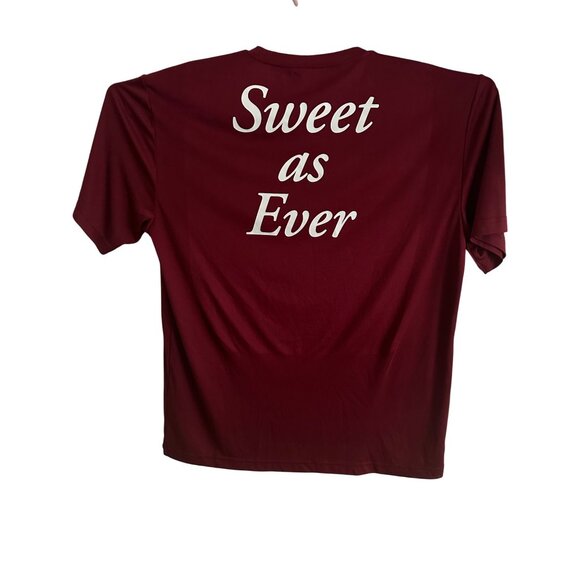 Sport-Tek Confectionately Yours Eats Sweets & Treats Graphic Burgundy T-Shirt L - Picture 2 of 6